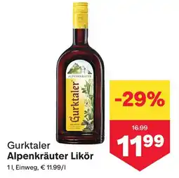MPreis Gurktaler Alpenkräuter Likör Angebot