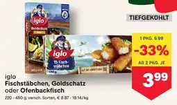 MPreis Iglo fischstäbchen, goldschatz ofenbackfisch Angebot