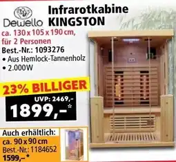 Norma Infrarotkabine kingston Angebot