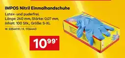 Lagerhaus IMPOS Nitril Einmalhandschuhe Angebot