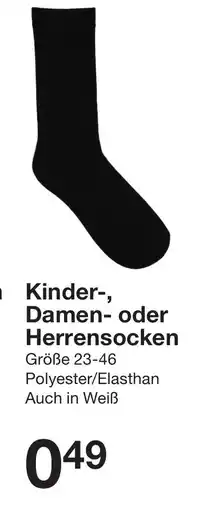 Zeeman Damen- oder Herrensocken Angebot