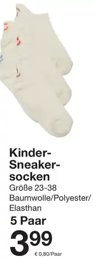 Zeeman Kinder- Sneaker-socken Angebot