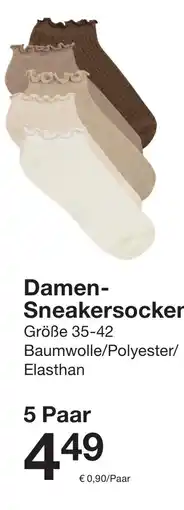 Zeeman Damen- Sneakersocken Größe Angebot