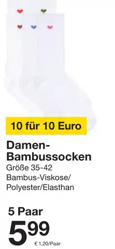 Zeeman Damen- Bambussocken Angebot