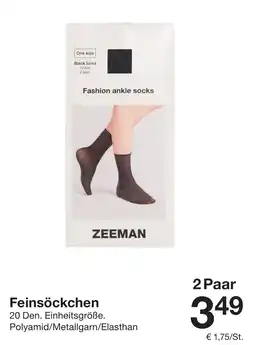 Zeeman Feinsöckchen Angebot