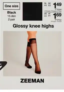 Zeeman Glossy knee highs Angebot