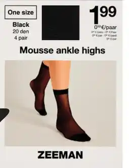 Zeeman Mousse ankle highs Angebot