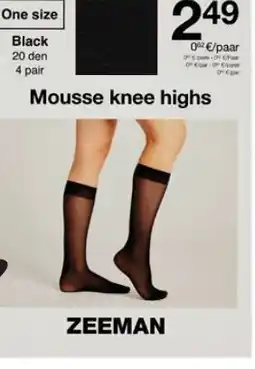 Zeeman Mousse knee highs Angebot