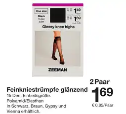Zeeman Feinkniestrümpfe glänzend Angebot