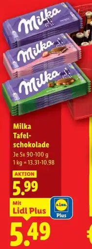 Lidl Milka Tafel- schokolade Angebot