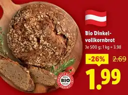 Lidl Bio Dinkel- vollkornbrot Angebot