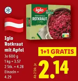 Lidl Iglo Rotkraut mit Apfel Angebot