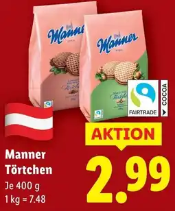 Lidl Manner Törtchen Angebot