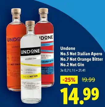 Undone No.5 Not Italian Apero No.7 Not Orange Bitter No.2 Not Gin