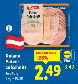 Lidl Dulano Putenaufschnitt Angebot