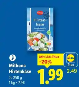 Lidl Milbona Hirtenkäse Angebot