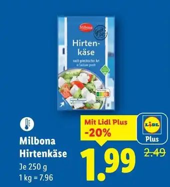 Lidl Milbona Hirtenkäse Angebot