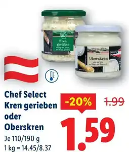 Lidl Chef Select Kren gerieben oder Oberskren Angebot