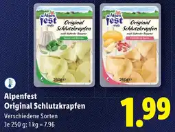 Lidl Alpenfest Original Schlutzkrapfen Angebot