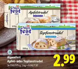 Lidl Apfel- oder Topfenstrudel Angebot