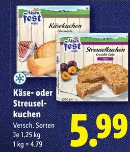 Lidl Käse- oder Streusel- kuchen Angebot