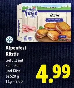 Lidl Alpenfest Röstis Angebot