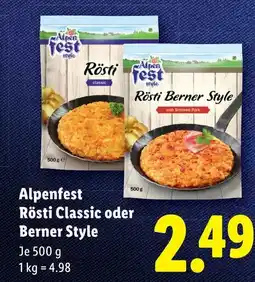 Lidl Alpenfest Rösti Classic oder Berner Style Angebot