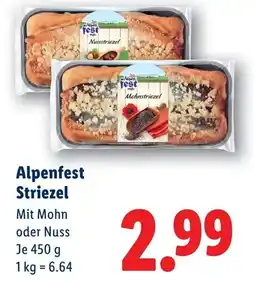 Lidl Alpenfest Striezel Angebot