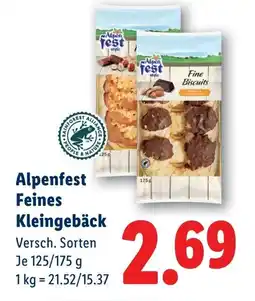 Lidl Alpenfest Feines Kleingebäck Angebot