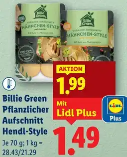 Lidl Billie Green Pflanzlicher Aufschnitt Hendl-Style Angebot
