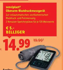 Lidl sensiplast Oberarm-Blutdruckmessgerät Angebot