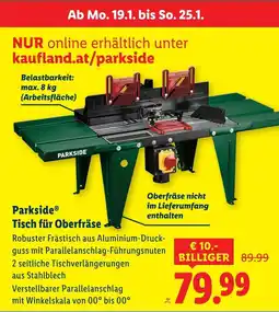 Lidl Parkside Tisch für Oberfräse Angebot