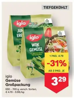 MPreis iglo Gemüse Großpackung Angebot