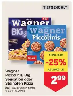 MPreis Wagner Piccolinis, Big Sensation oder Steinofen Pizza Angebot