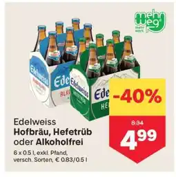 MPreis Edelweiss Hofbräu, Hefetrüb oder Alkoholfrei Angebot