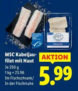 Lidl MSC Kabeljau- filet mit Haut Angebot