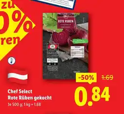 Lidl Chef Select Rote Rüben gekocht Angebot
