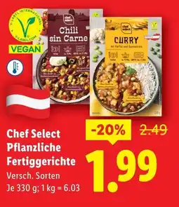 Lidl Chef Select Pflanzliche Fertiggerichte Angebot