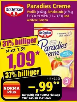 Norma Paradies Creme Angebot