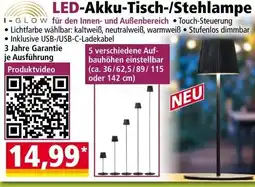 Norma LED-Akku-Tisch-/Stehlampe Angebot