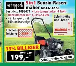 Norma 5 in 1 Benzin-Rasen- mäher MS132-42 SE Angebot