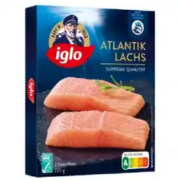 MPreis iglo Premium Atlantik Lachs, Dorsch, Zander, Black Tiger Garnelen oder Forelle MPREIS Angebot
