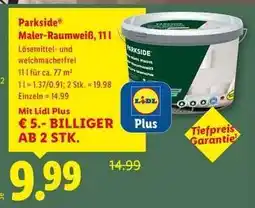 Lidl PARKSIDE Maler-Raumweiß, 11 l Angebot
