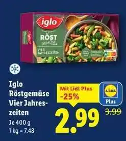 Lidl IGLO RÖSTGEMÜSE VIER JAHRESZEITEN Angebot