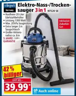 Norma Elektro-Nass-/Trockensauger 3 in 1 Angebot