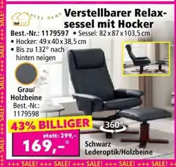 Norma Verstellbarer Relaxsessel mit Hocker Angebot