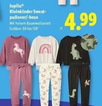 Lidl lupilu Kleinkinder Sweatpullover/-hose Angebot