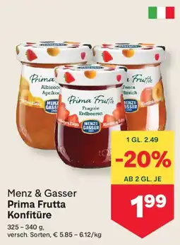 MPreis Menz & Gasser Prima Frutta Konfitüre Angebot