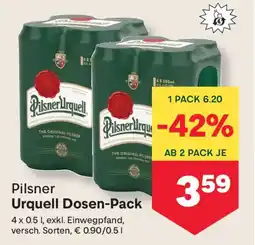MPreis Pilsner Urquell Dosen-Pack Angebot