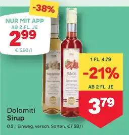 MPreis Dolomiti Sirup Angebot